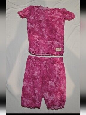 Vaenait baby girls XL Pink tie dye pajamas #06